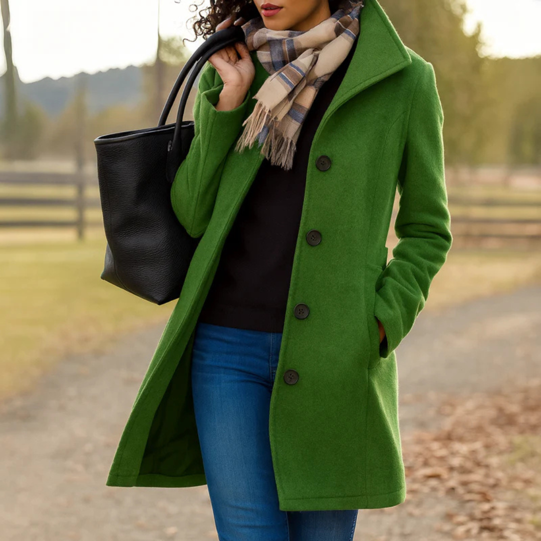 Evelyn | Abrigo de Invierno Clásico con Botonadura