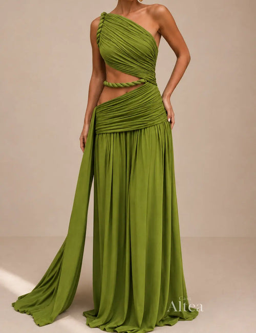 Maëva Vestido Verde Oliva