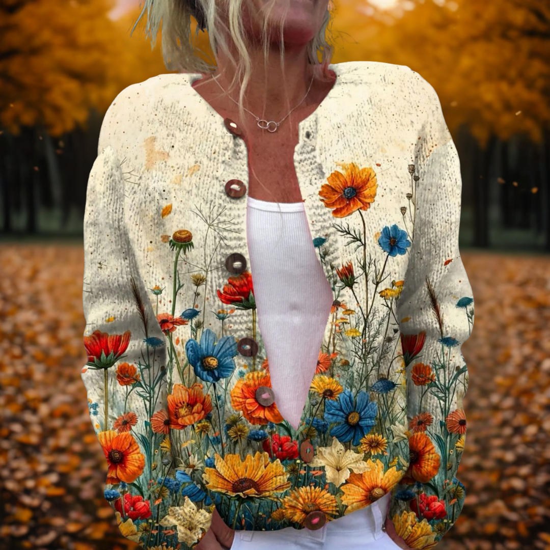 Helena | Cárdigan Vintage Estampado Floral
