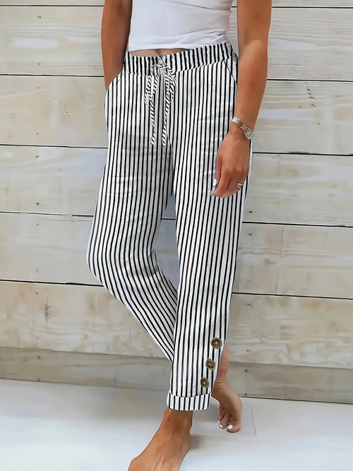 Raquelle Pantalones Rayas Negro