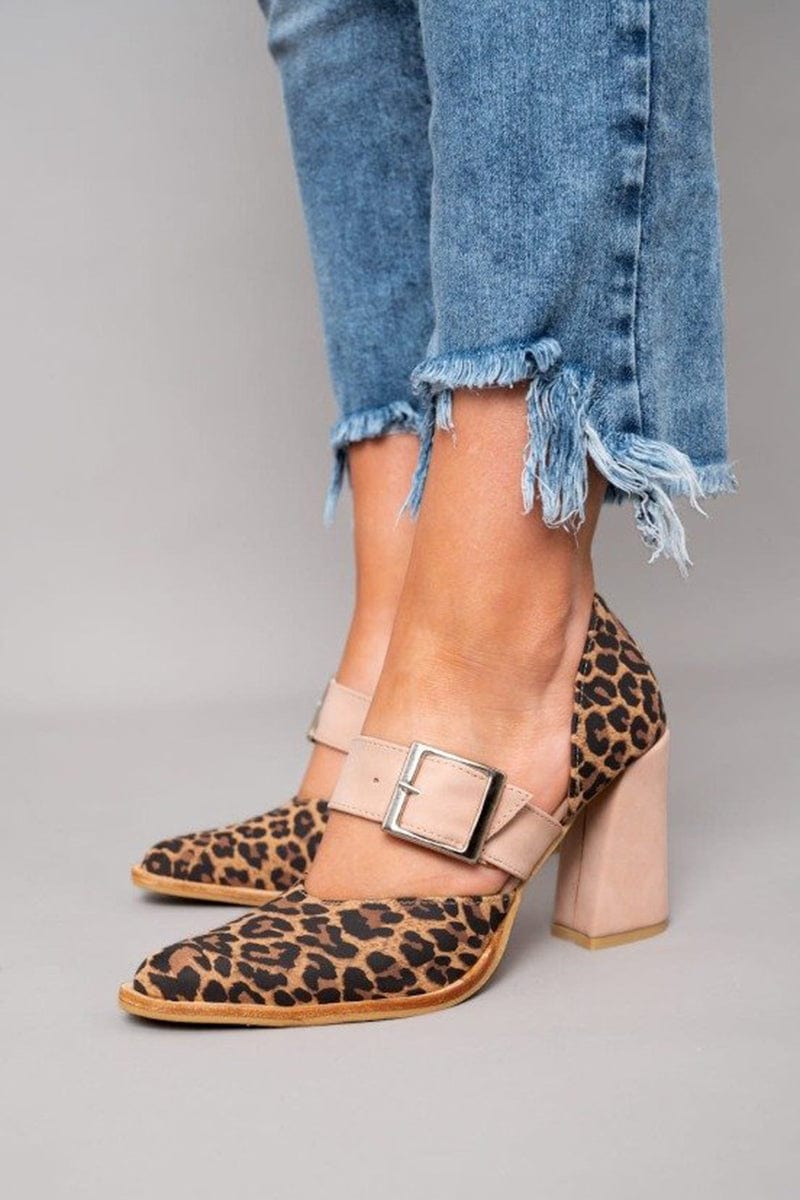 Barbara | Tacones de Bloque con Estampado de Leopardo
