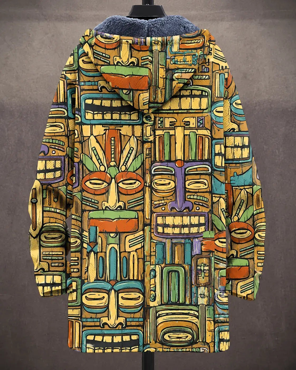 Amara Chaqueta con Capucha de Estampado Artístico