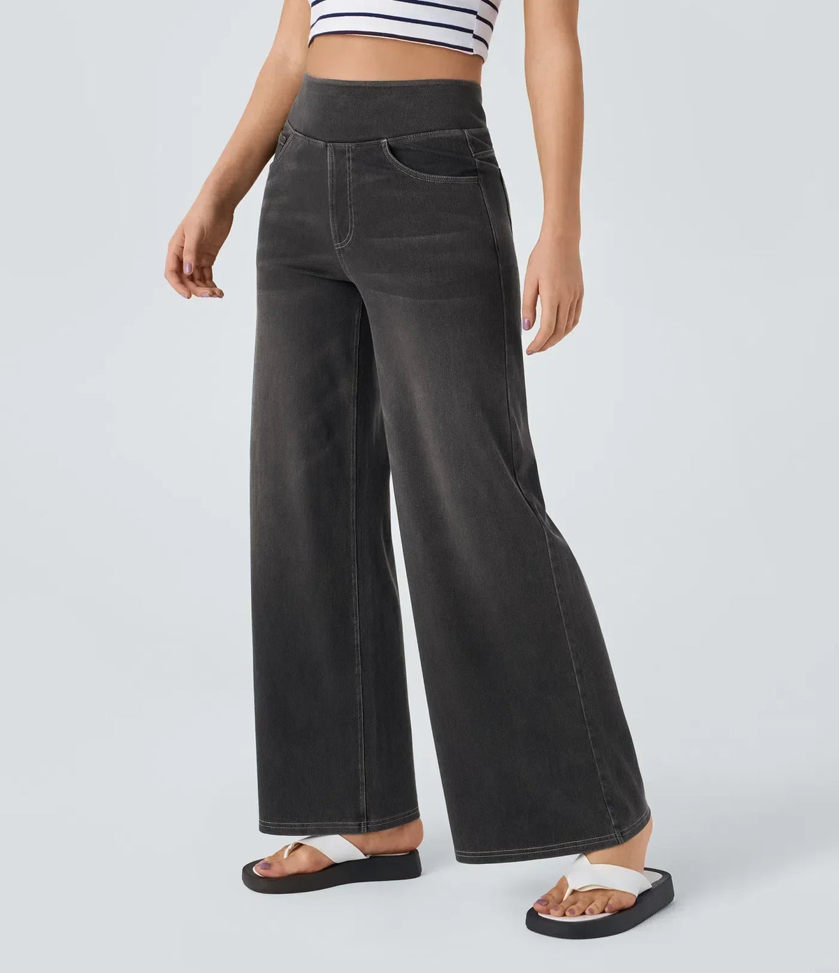 Eva | Pantalón Elástico de Cintura Alta y Cómodo
