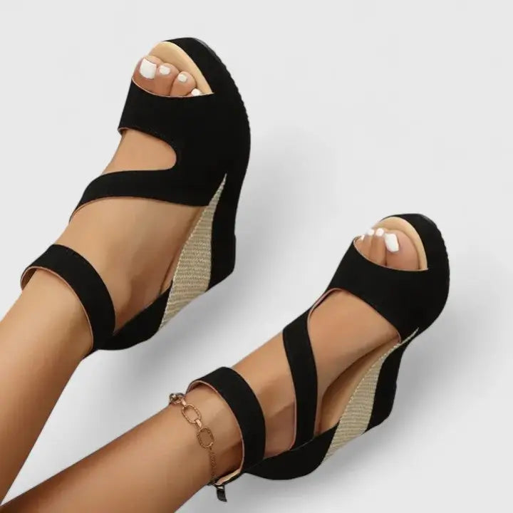 Aubrey Sandalias Tacón Negro