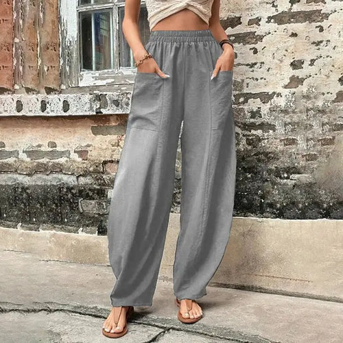 Vanna Pantalones Fluidos Gris