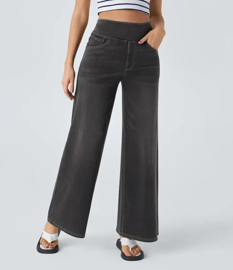 Eva | Pantalón Elástico de Cintura Alta y Cómodo