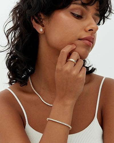 Elara Pulsera de Tenis Dorada