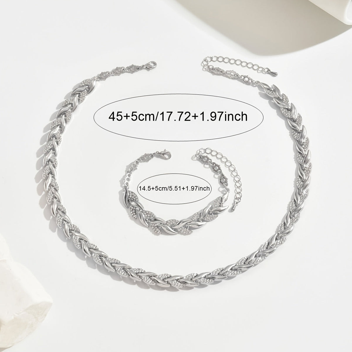 Céleste Conjunto de Colgante y Pulsera