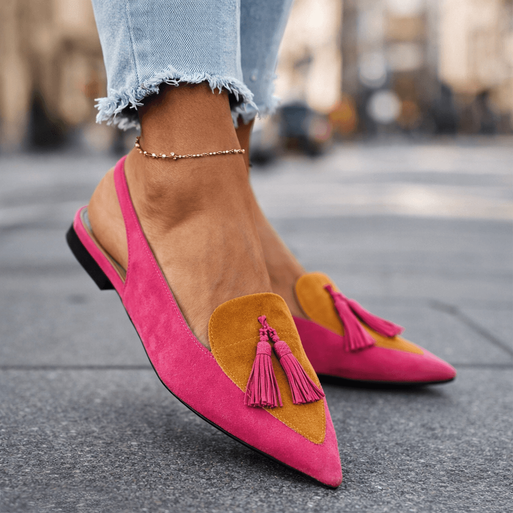 Eliza Sandalias con Tiras y Borlas