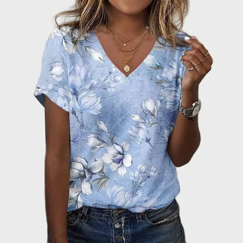 Vega Blusa Azul Floral