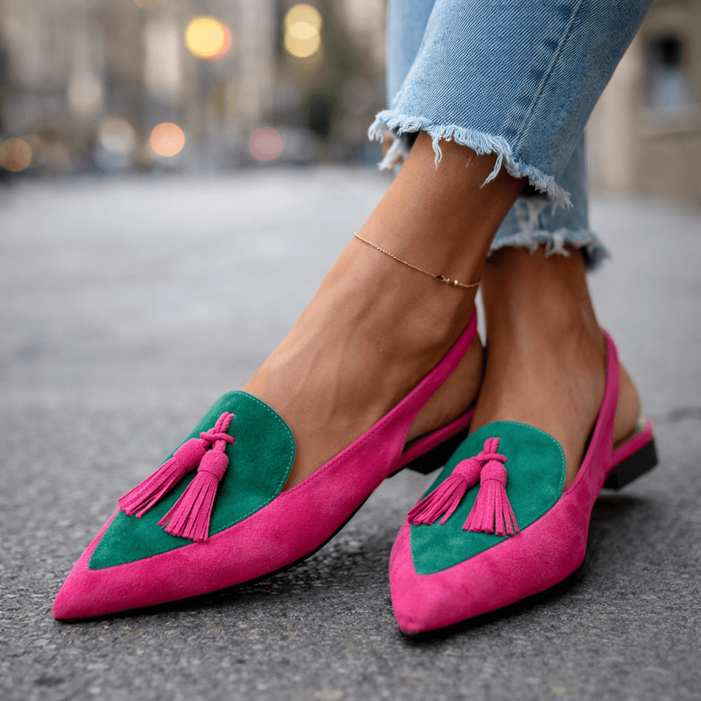 Eliza Sandalias con Tiras y Borlas