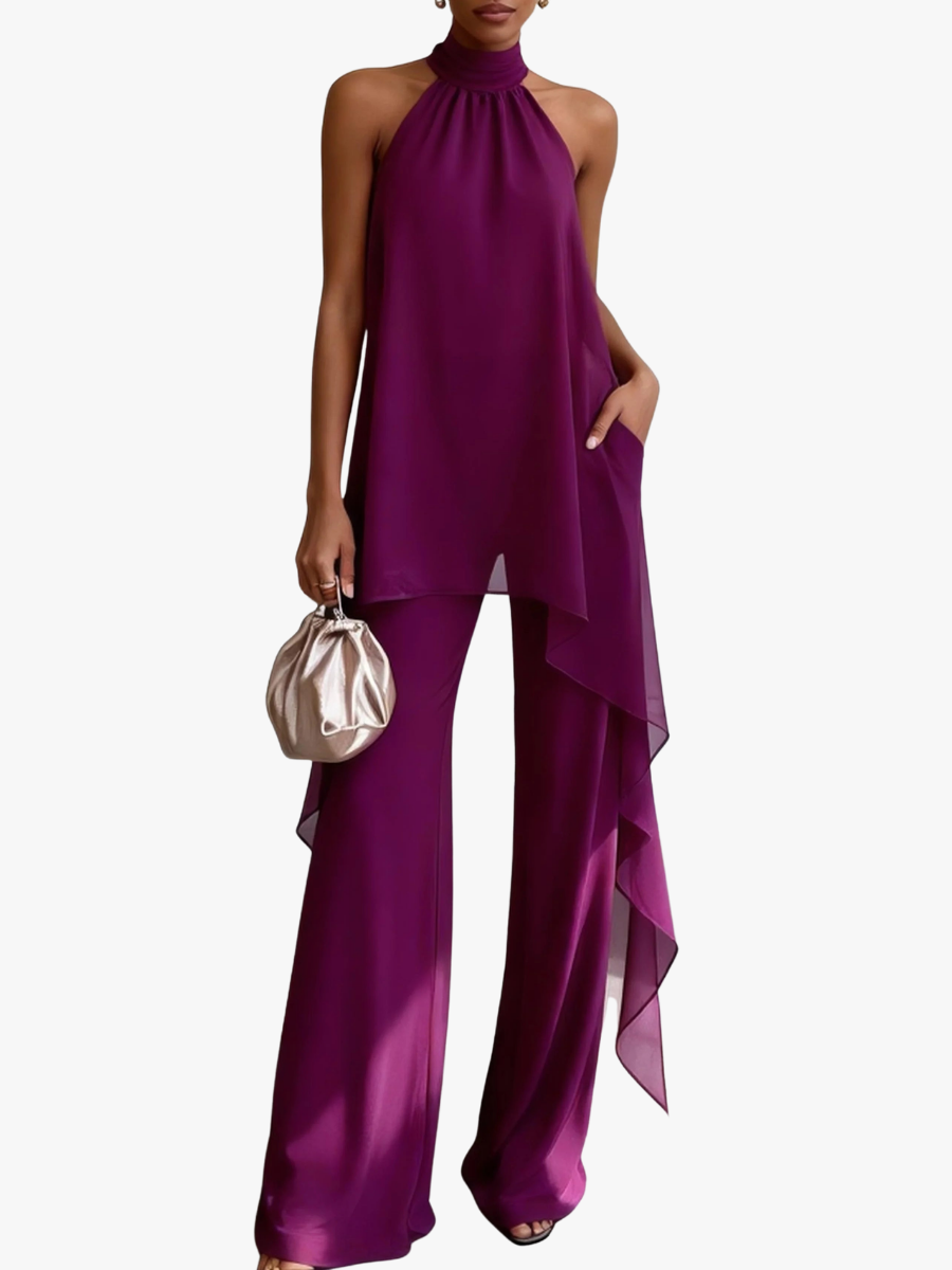 Alexia Conjunto Elegante con Cuello Halter para Mujer
