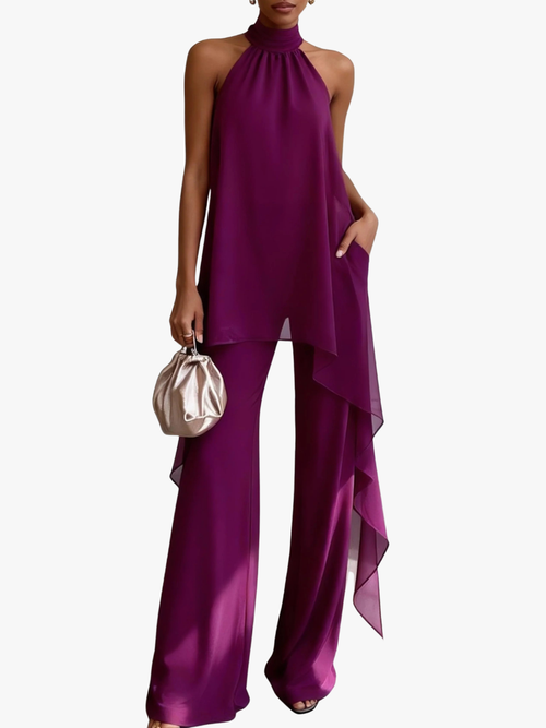 Alexia Conjunto Elegante con Cuello Halter para Mujer