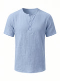 Camiseta Henley de Lino — Prados Madrid