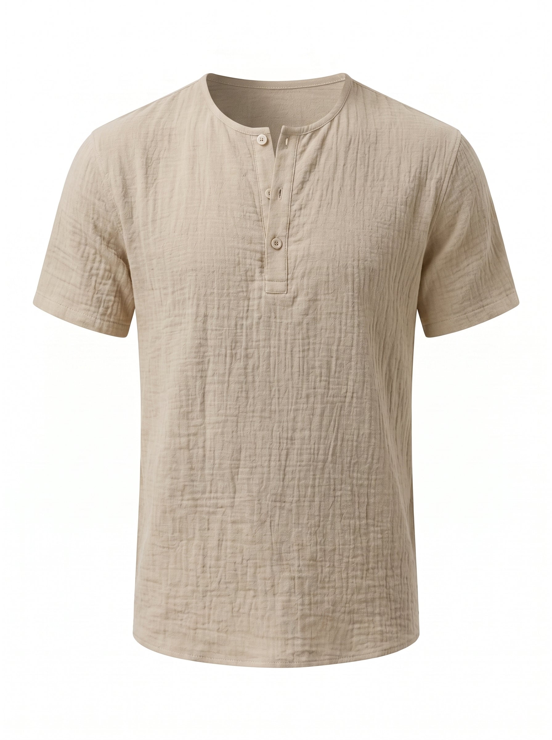 Camiseta Henley de Lino — Prados Madrid
