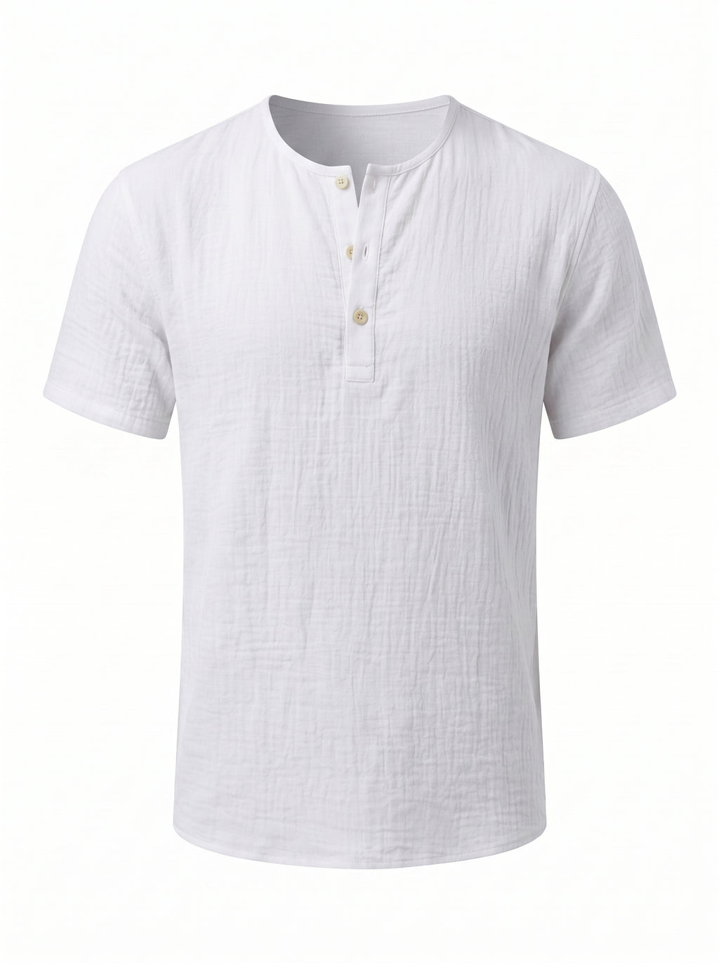Camiseta Henley de Lino — Prados Madrid