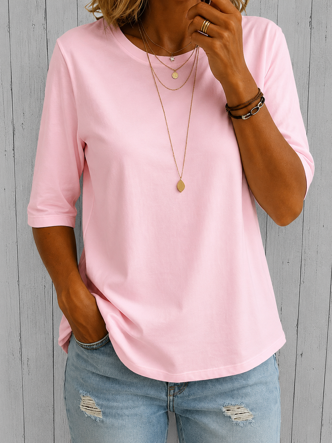 Calvera Camiseta Cómoda de Manga Extra