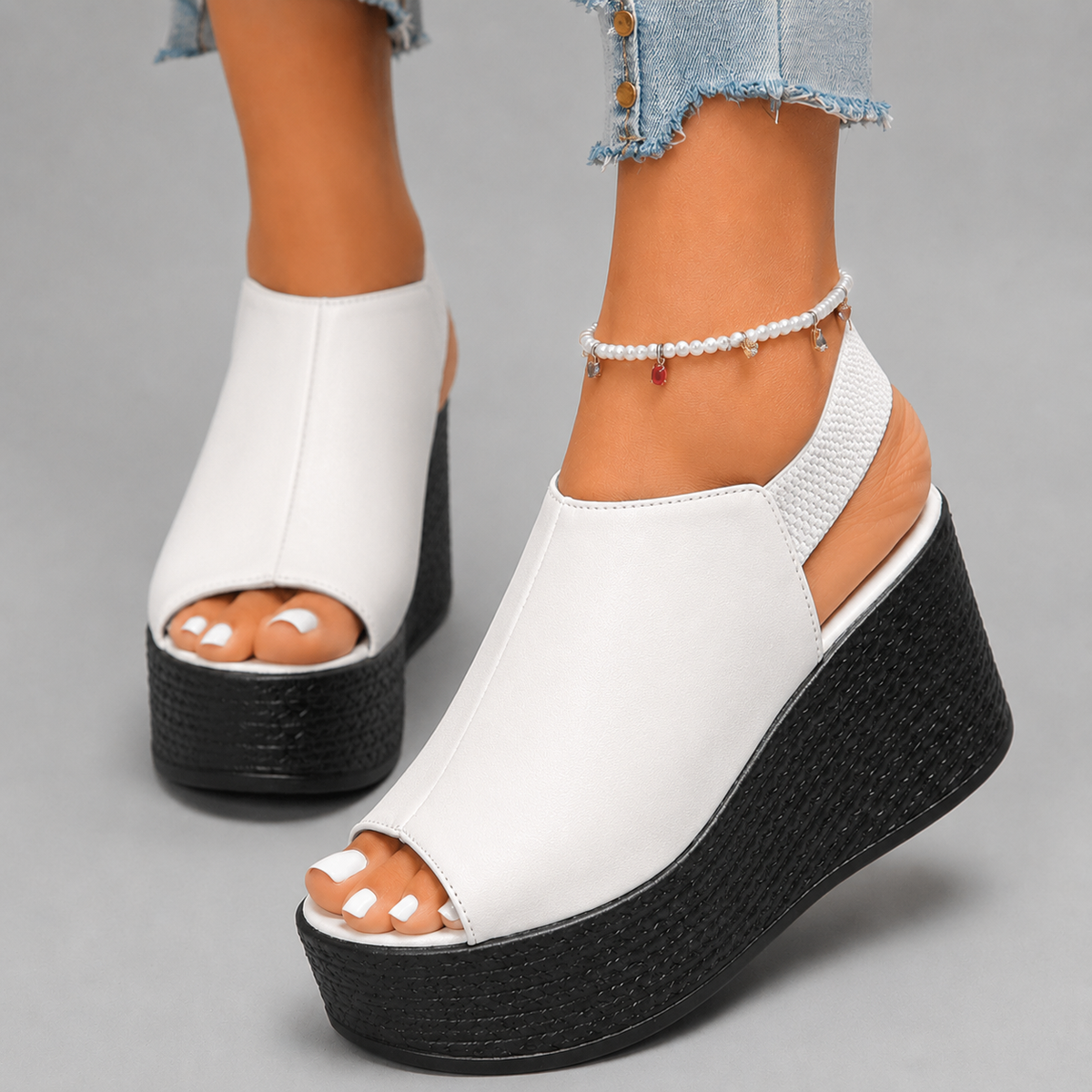 Avelin Sandalias de Piel con Plataforma