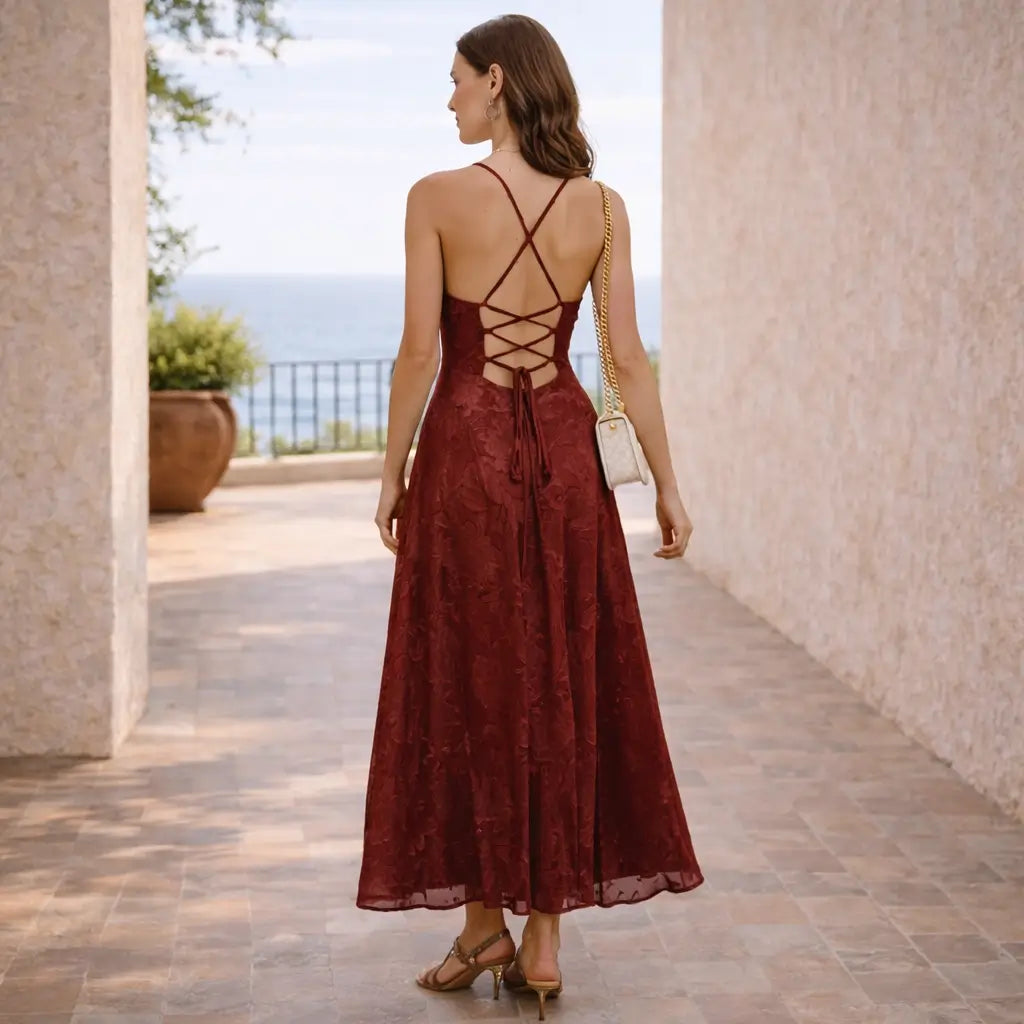 Buganvilla Vestido Jacquard Floral
