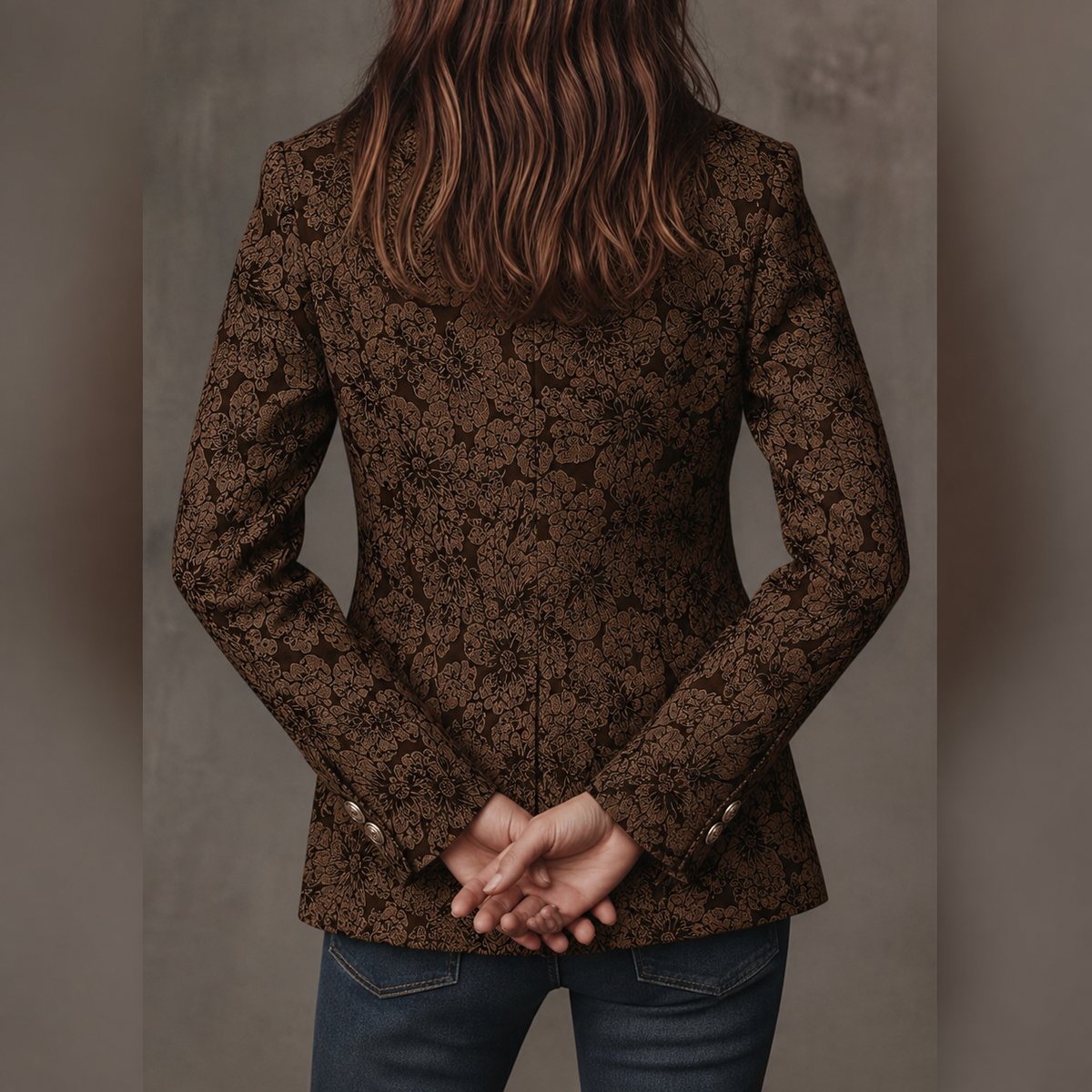Estelle | Blazer Entallado de Jacquard de Cashmere