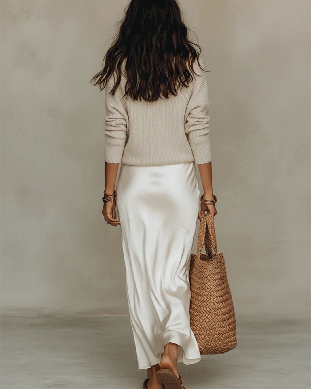 Aurelia Conjunto de Vestido Midi de Satén
