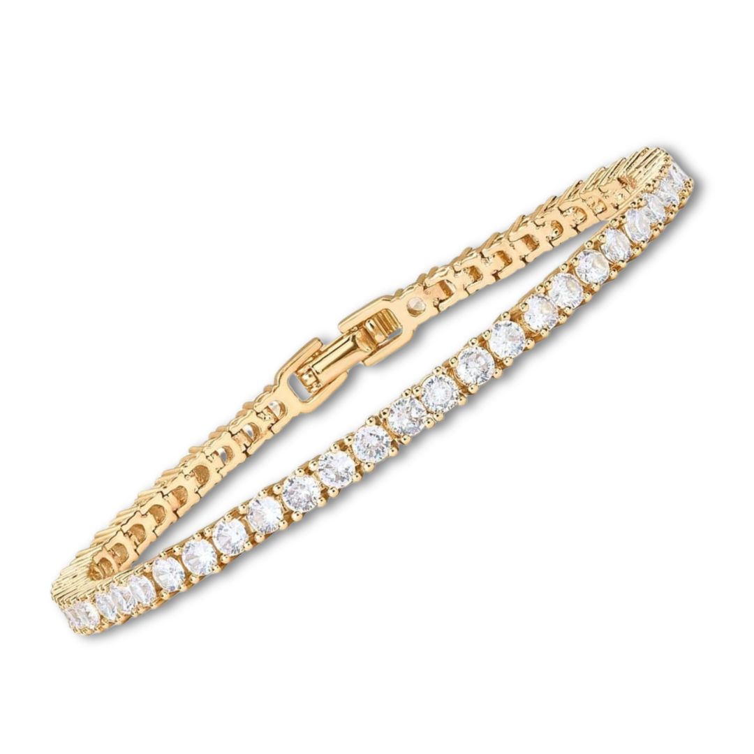 Elara Pulsera de Tenis Dorada