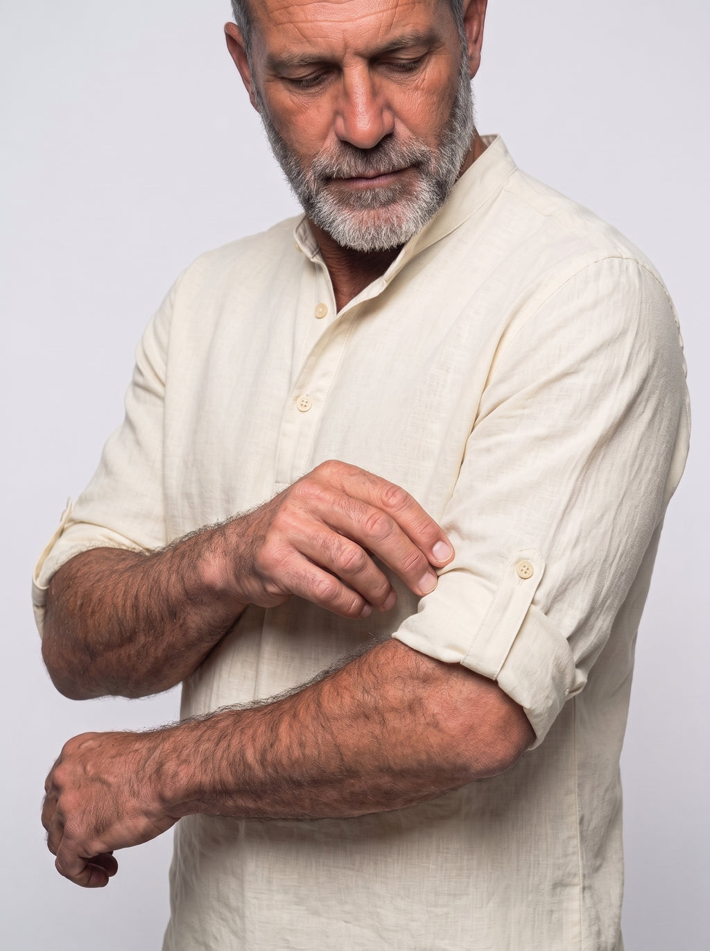 Camisa Henley de Lino — Prados Madrid