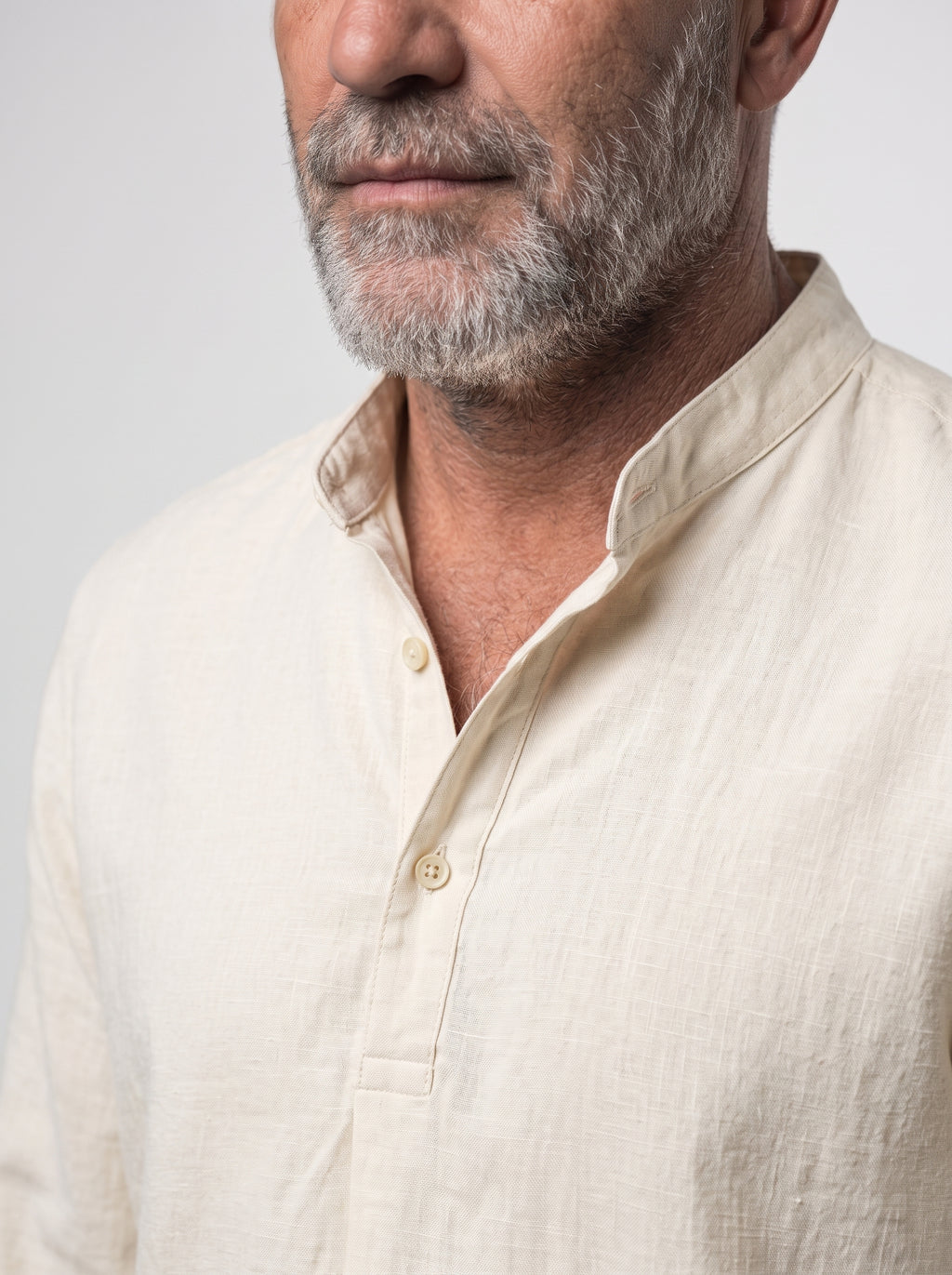 Camisa Henley de Lino — Prados Madrid