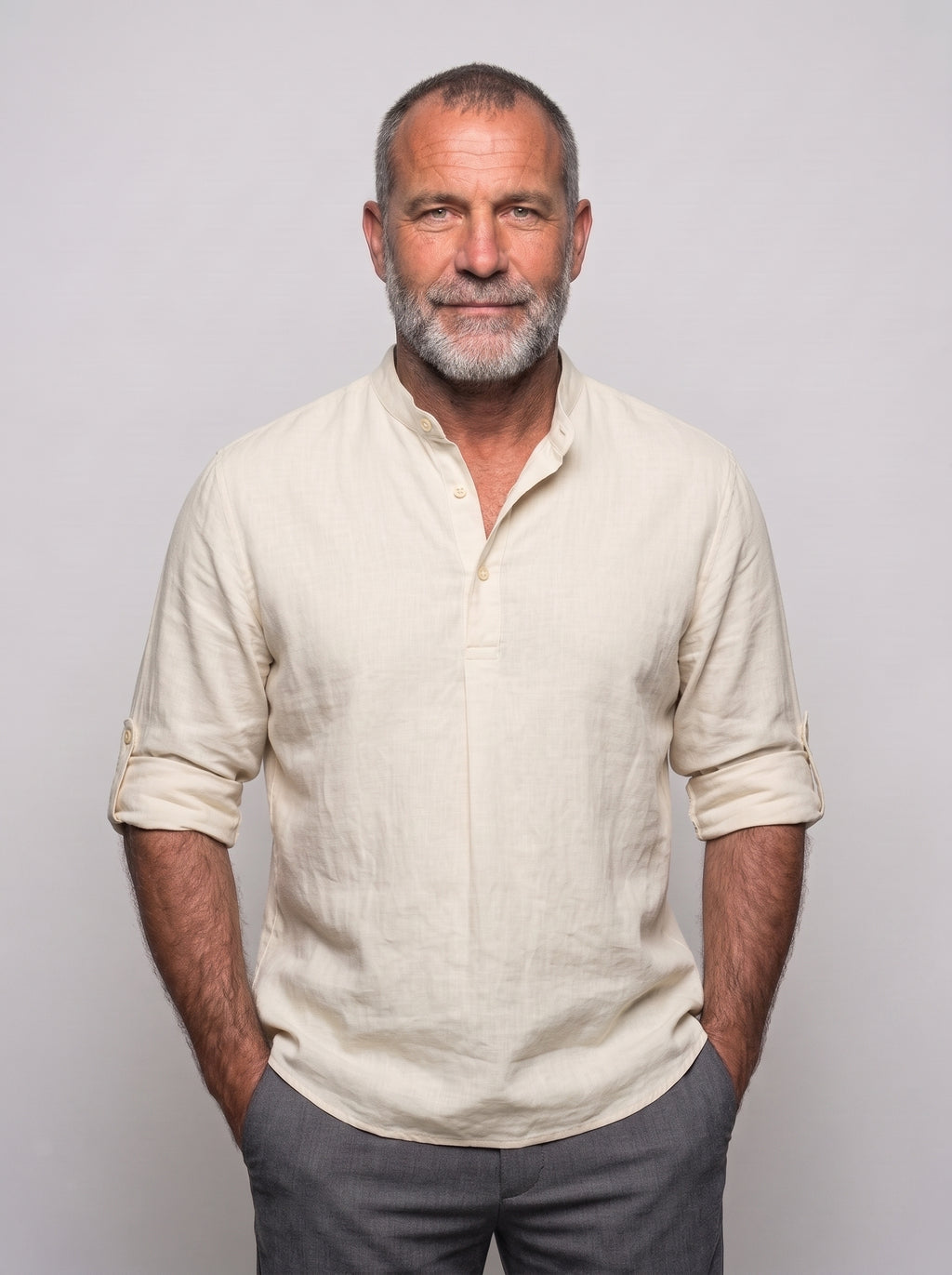 Camisa Henley de Lino — Prados Madrid