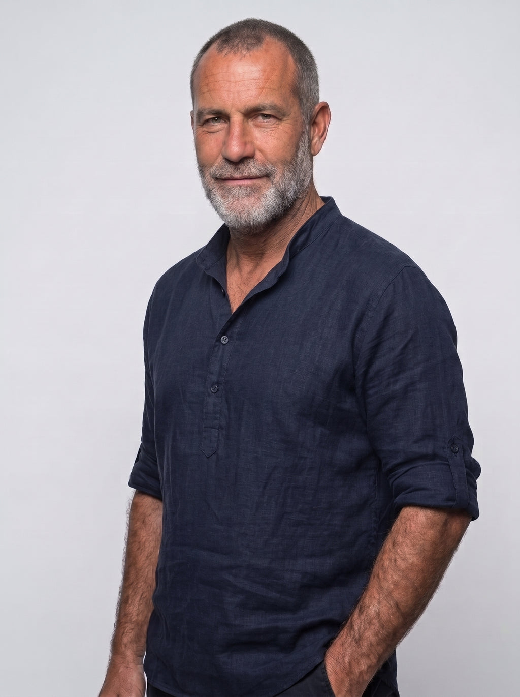 Camisa Henley de Lino — Prados Madrid