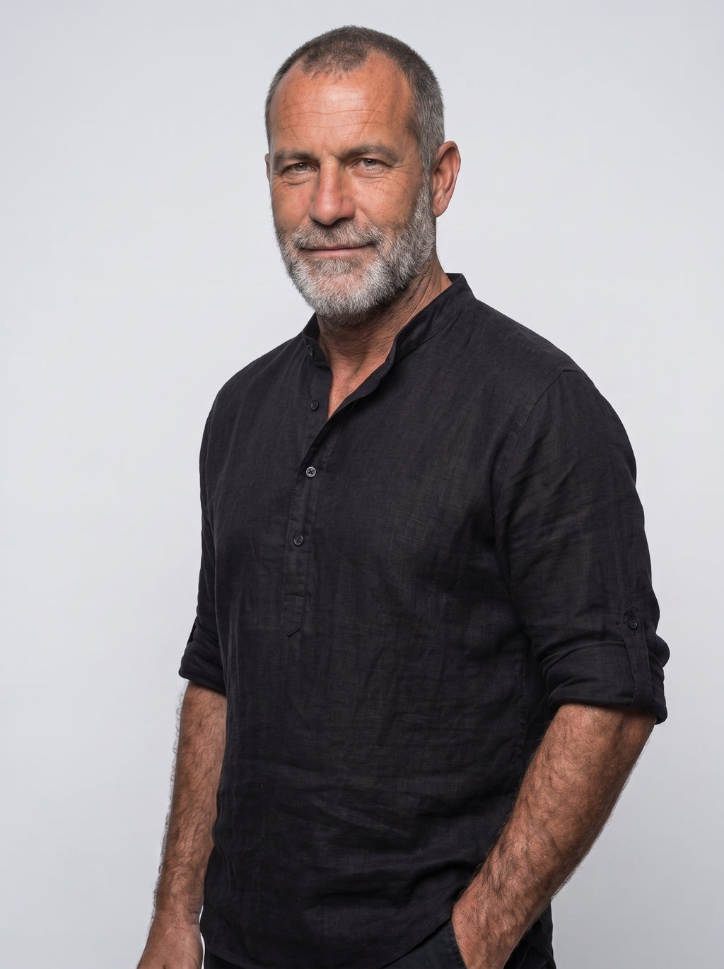Camisa Henley de Lino — Prados Madrid