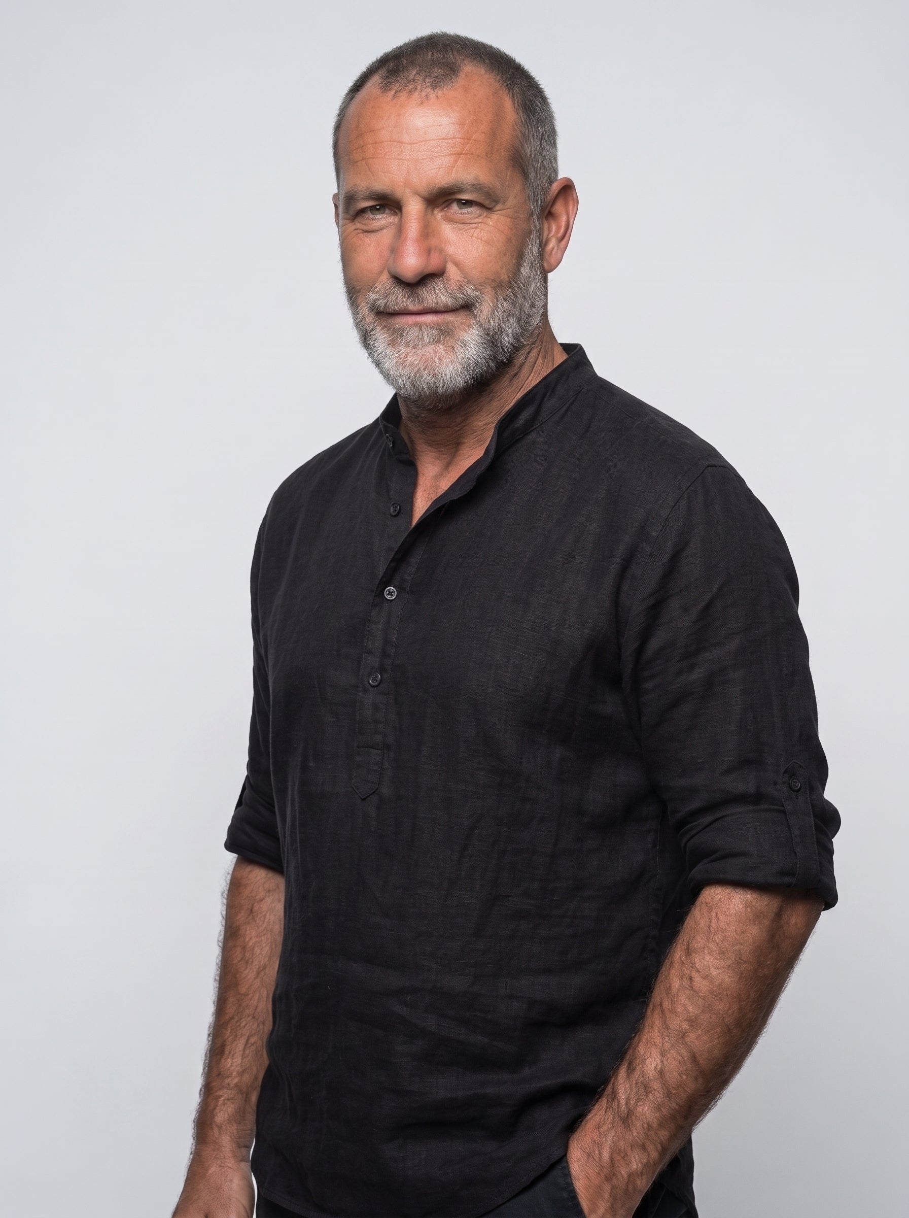 Camisa Henley de Lino — Prados Madrid