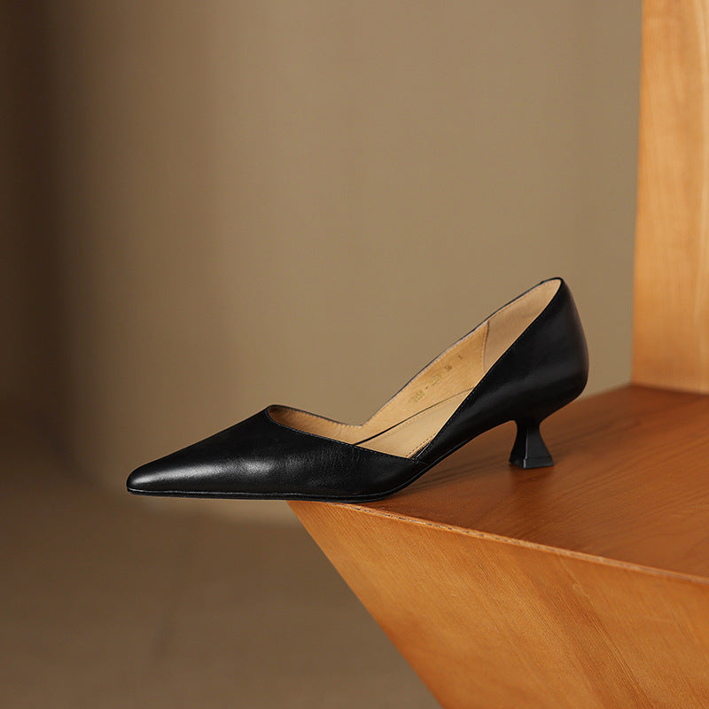 Ceyra Tacones de Piel Kitten