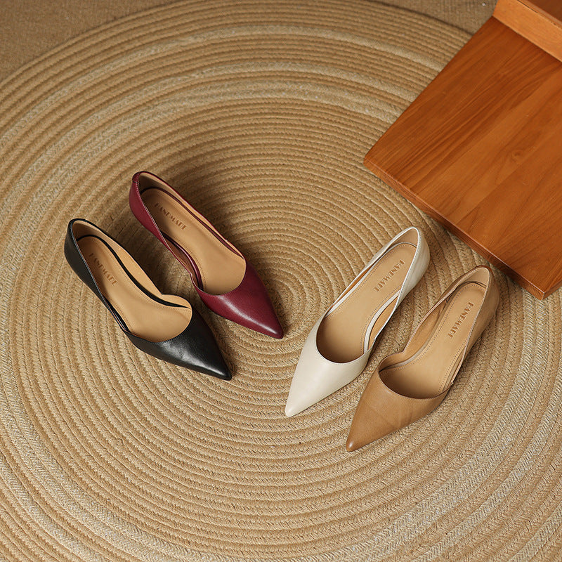 Ceyra Tacones de Piel Kitten