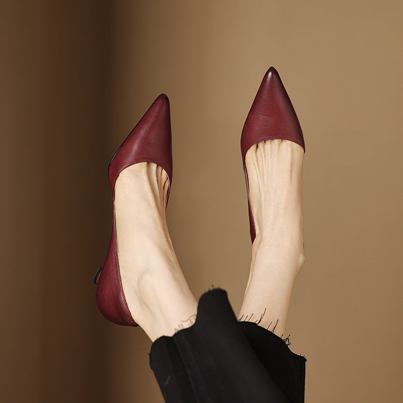 Ceyra Tacones de Piel Kitten