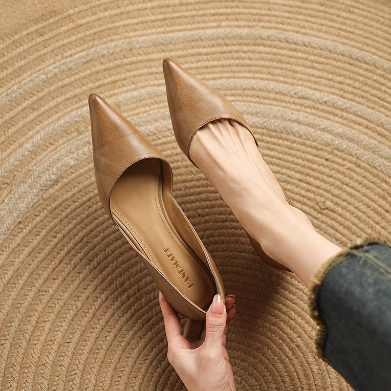 Ceyra Tacones de Piel Kitten