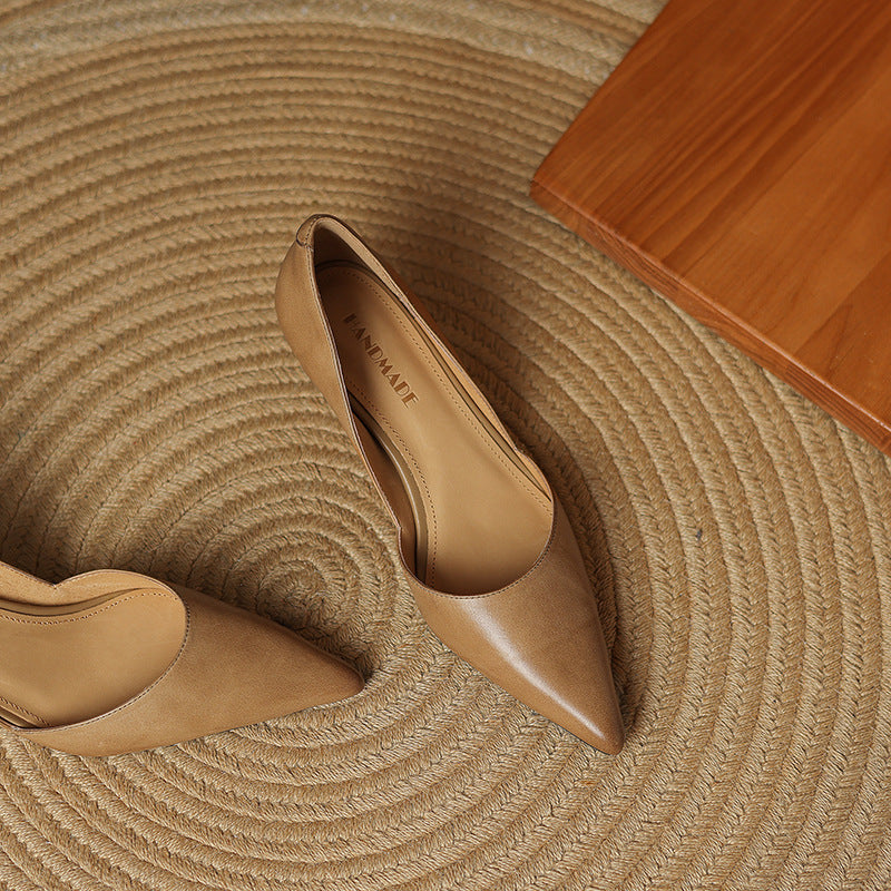 Ceyra Tacones de Piel Kitten