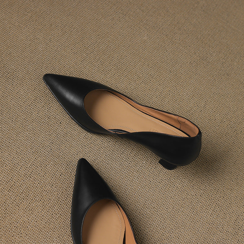 Calenne Tacones Kitten de Piel