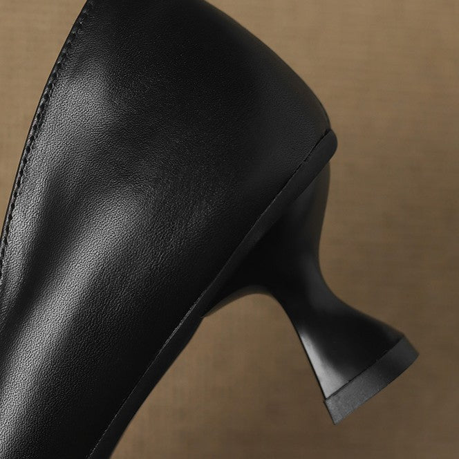 Calenne Tacones Kitten de Piel