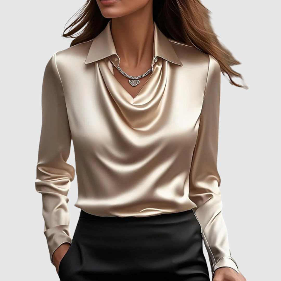 Ava | Blusa con Brillo Satinado