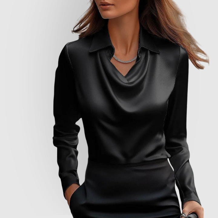 Ava | Blusa con Brillo Satinado