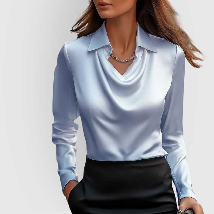 Ava | Blusa con Brillo Satinado