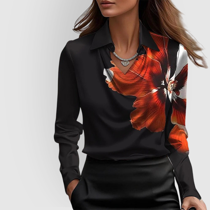 Ava | Blusa con Brillo Satinado