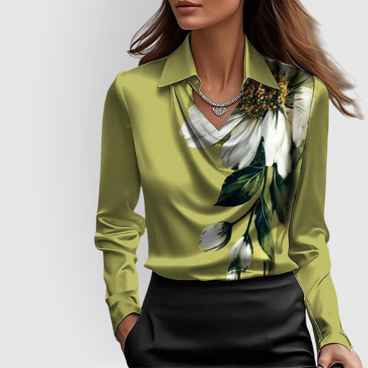 Ava | Blusa con Brillo Satinado