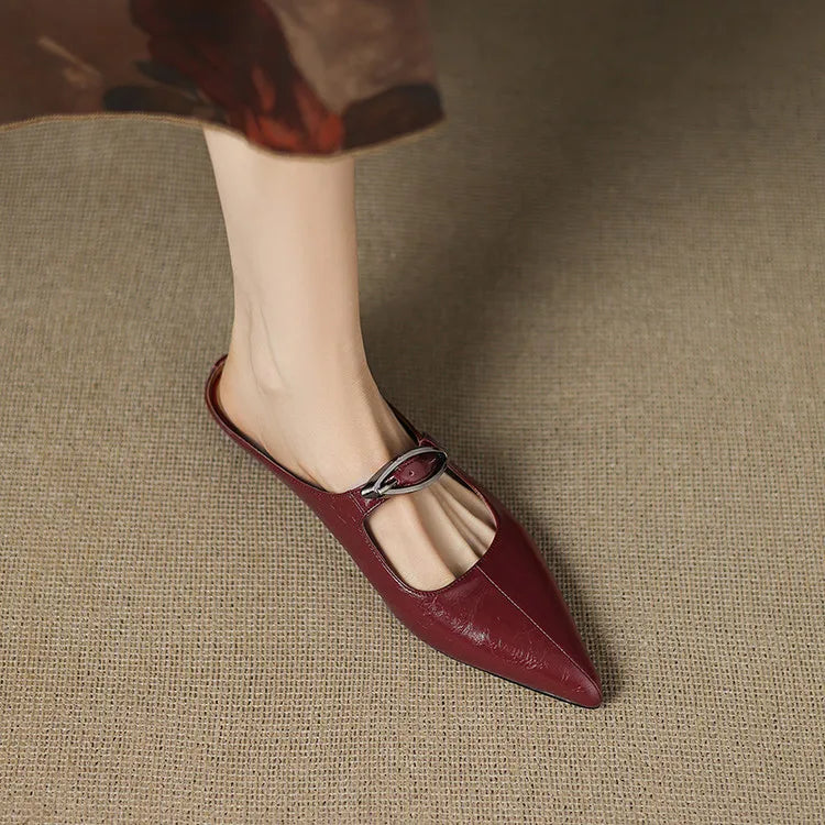 Alour Mules de Piel Auténtica