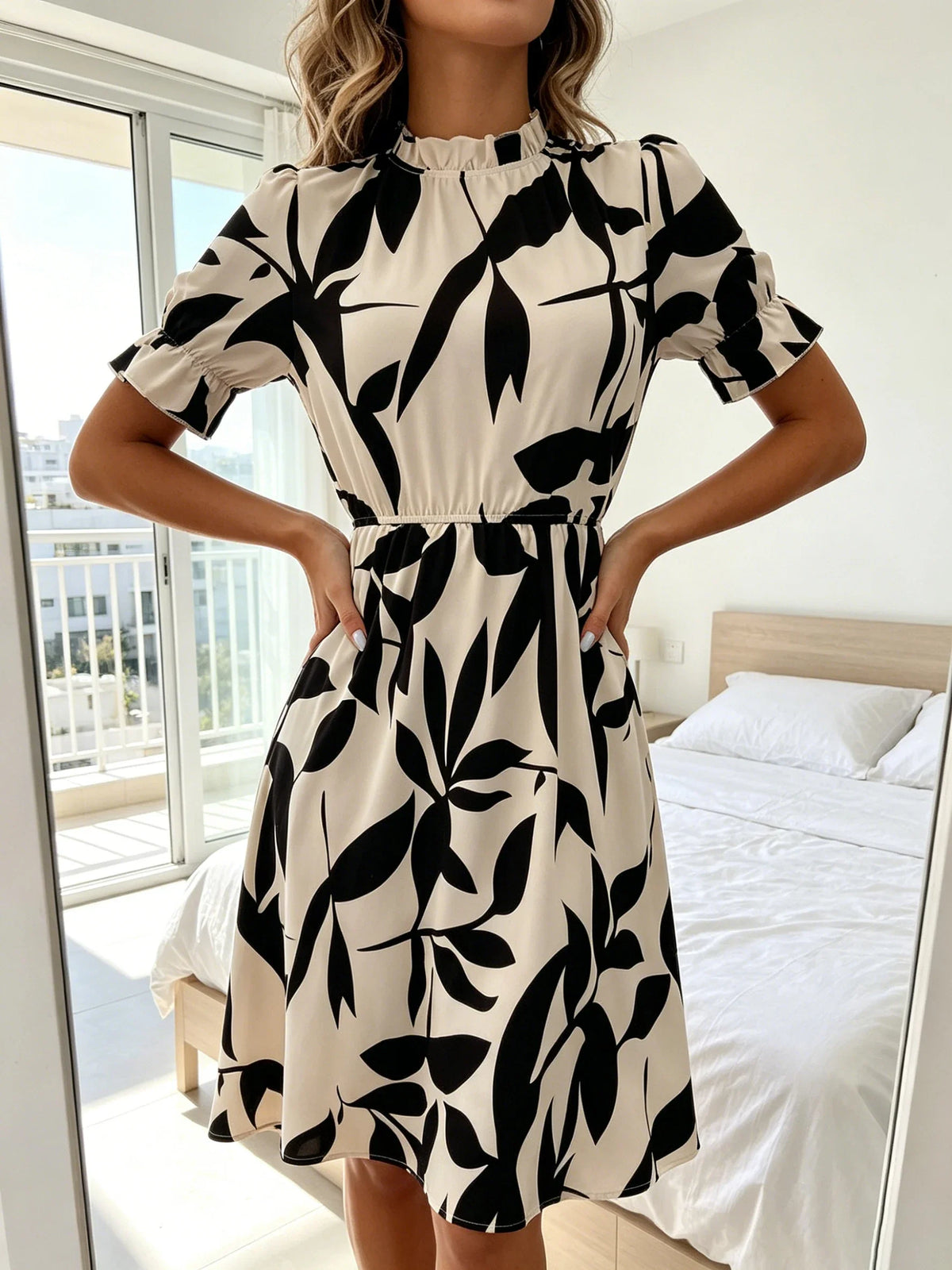 Blair | Vestido Mini de Estampado Botánico