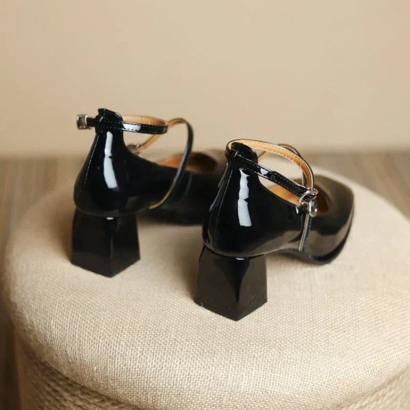 Zapatos de Tacón Elegantes con Tira de Tobillo
