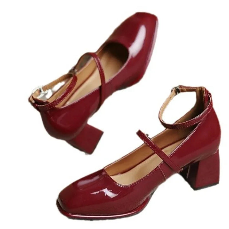 Zapatos de Tacón Elegantes con Tira de Tobillo