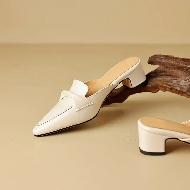 Alaya Mules de Piel Auténtica