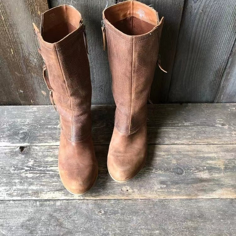 Amparo Botas de Piel de Otoño